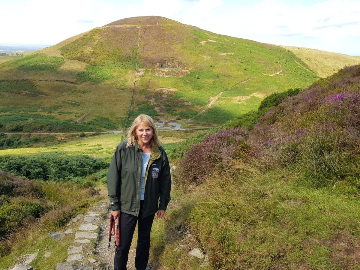 Carolyn at the Clwydian Range Area of Natural Beauty