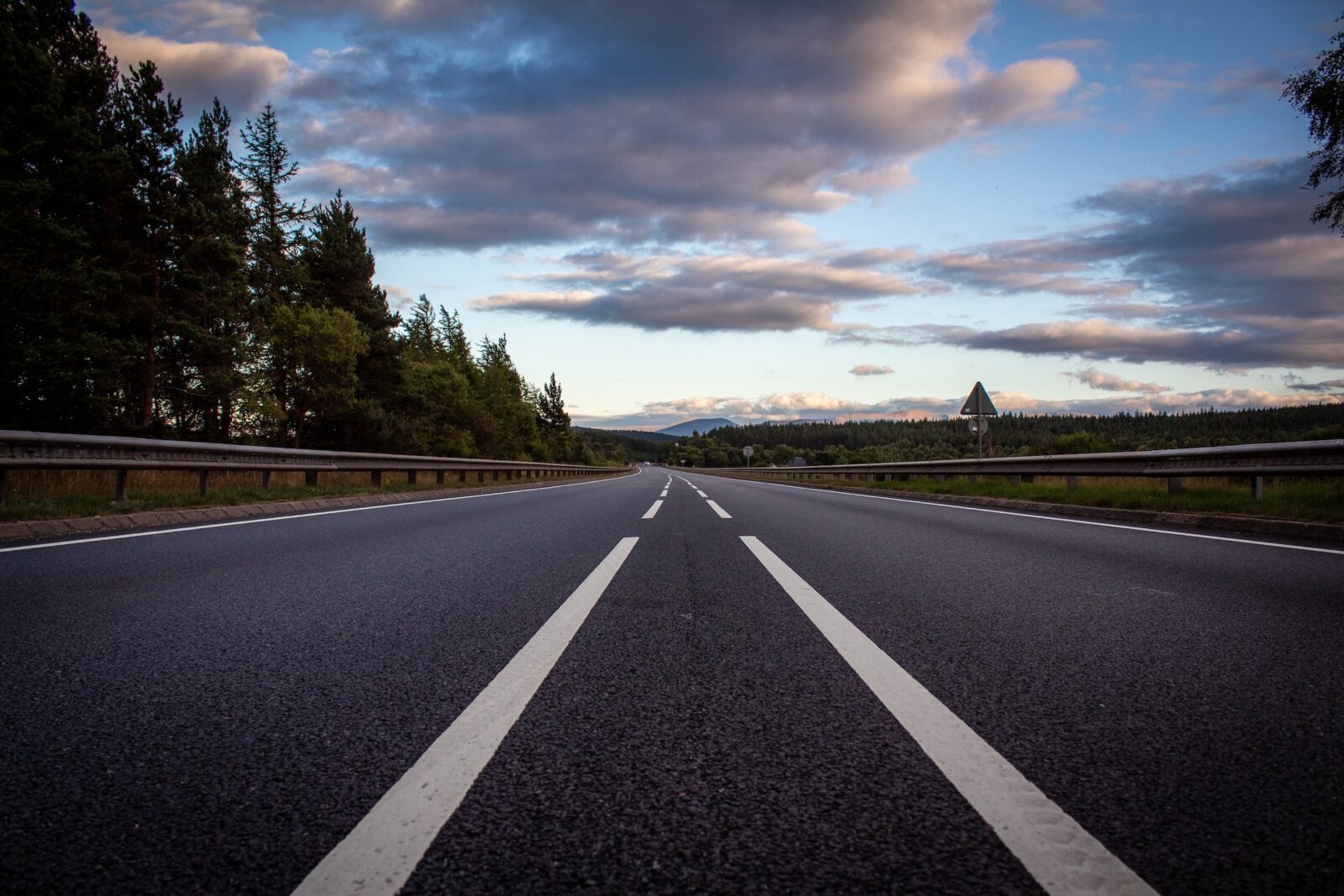Landscape shot of a UK highway