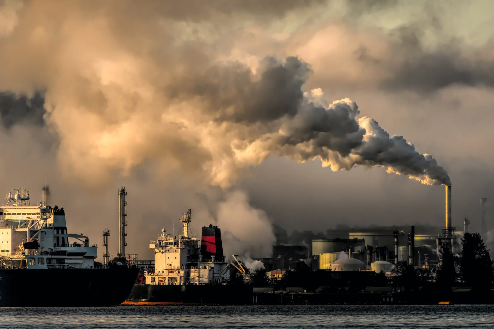 Carbon polluting smoke stacks